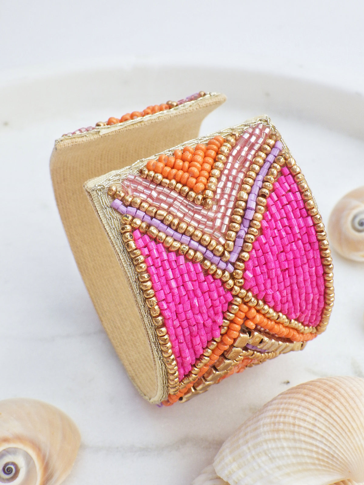 SALE - Armreif - Pinke Raute #11