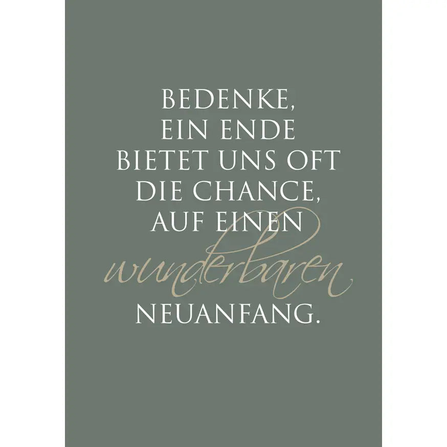 ⭐️ Postkarte - Bedenke, ein Ende…