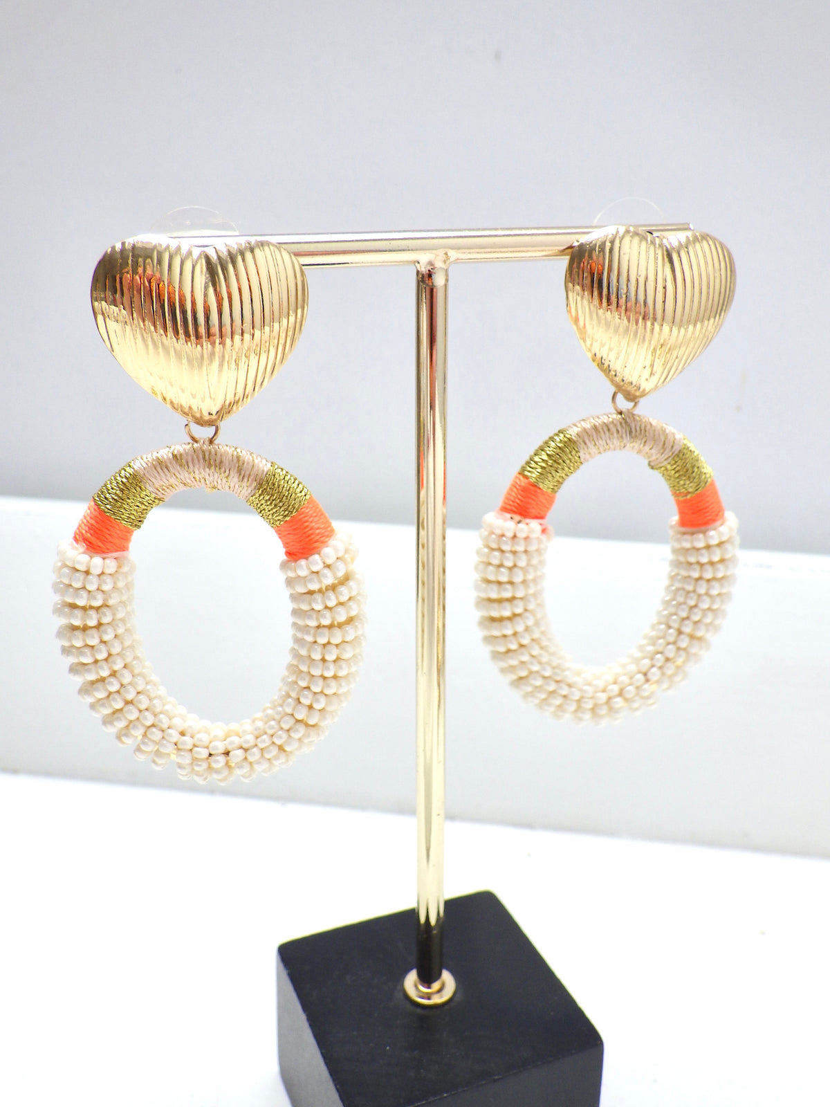 SALE - Ohrringe Creme/Orange #30