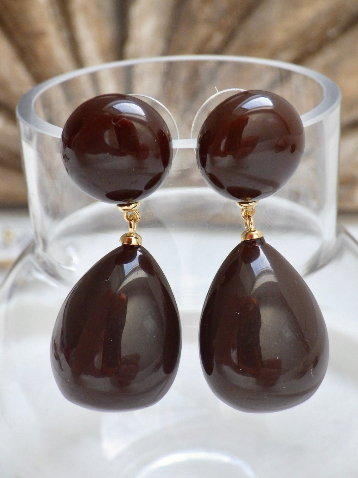 SALE - Ohrringe Braune Tropfen #11