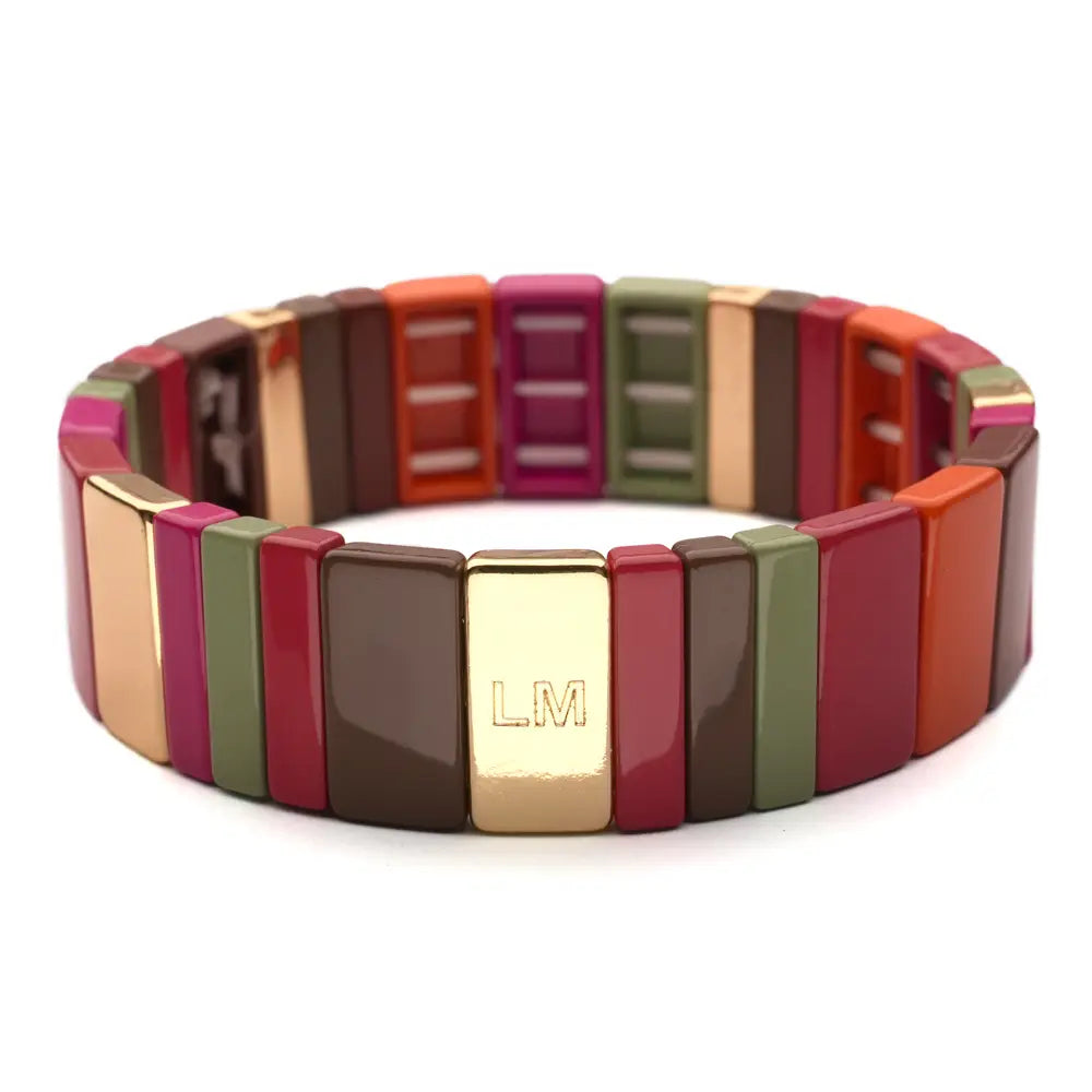 SALE - Lot 83 - Armband Stäbe Braun-Töne