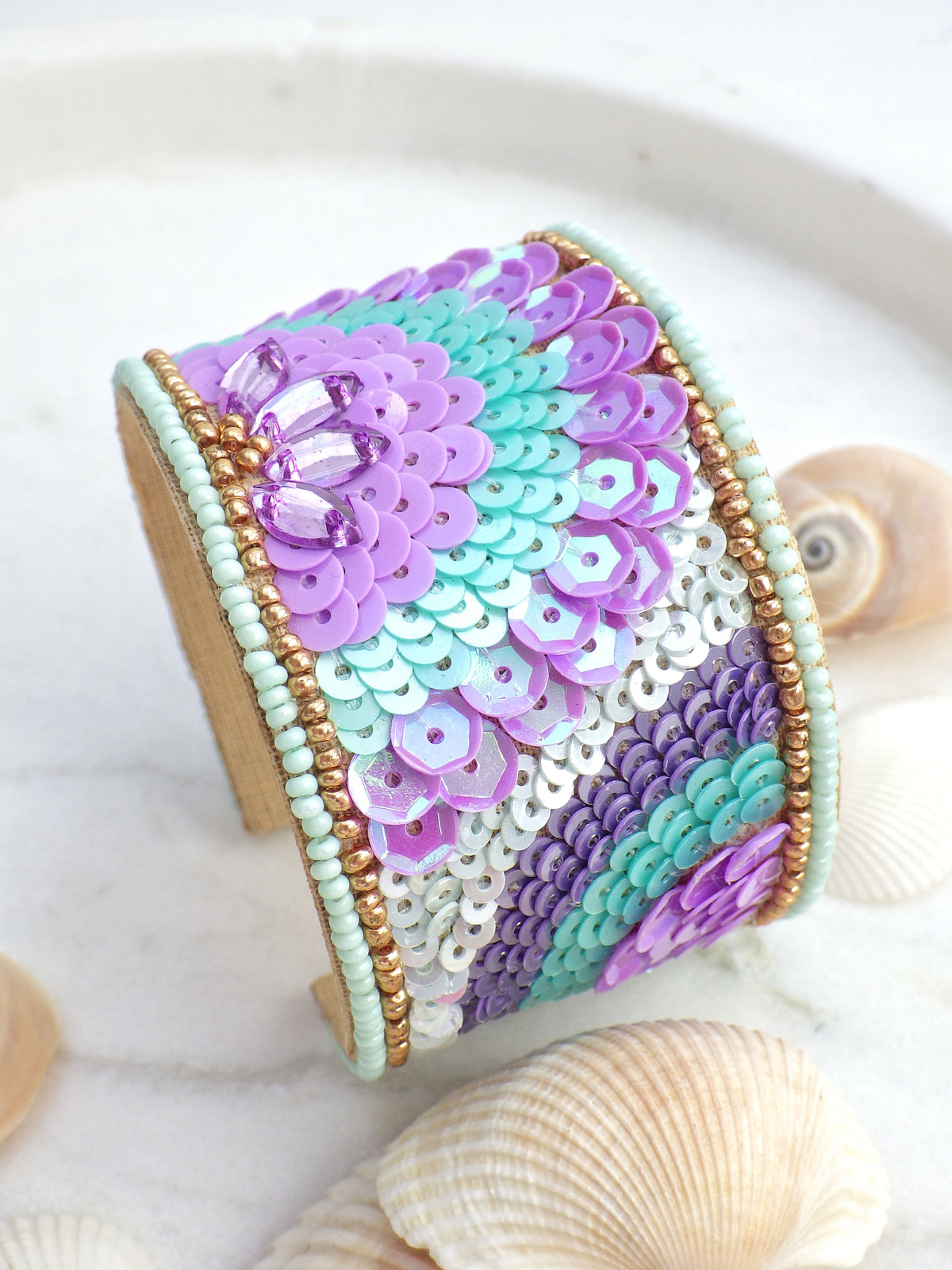 SALE - Armreif - Lila Blume #14